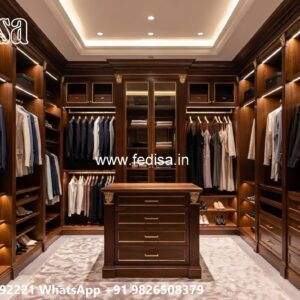 Classic Wooden Wardrobe with Artistic Charm No-7136