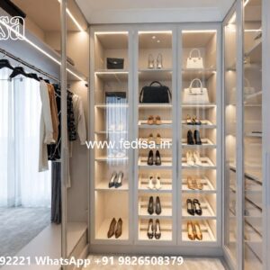 Timeless Wooden Wardrobe with Artistic Finish No-7174