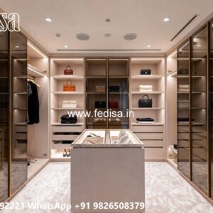 Elegant Bedroom Wardrobe with Decorative Finish No-7184