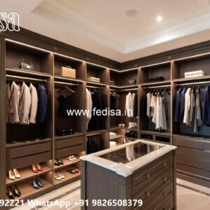 Elegant Wooden Wardrobe Design for Master Bedrooms No-7196