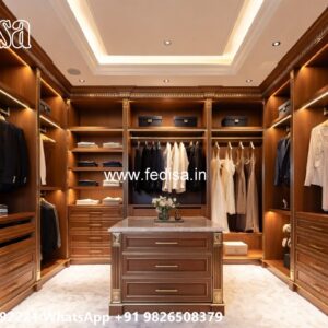 Contemporary Wardrobe Design with Glass Finish No-7198