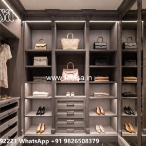 Luxury Wardrobe Design with Glossy Finish No-7234