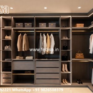 Luxury Wardrobe Design with Decorative Lighting No-7247