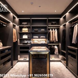 Contemporary Wardrobe Design with Glass Accents No-7281