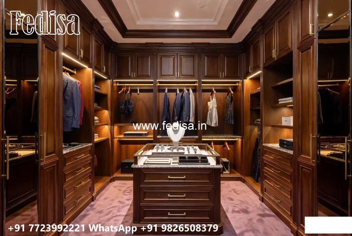 Contemporary Wardrobe Design with LED Features No-7313