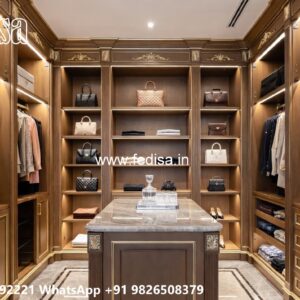 Elegant Wardrobe Design with Custom Shelves No-7364