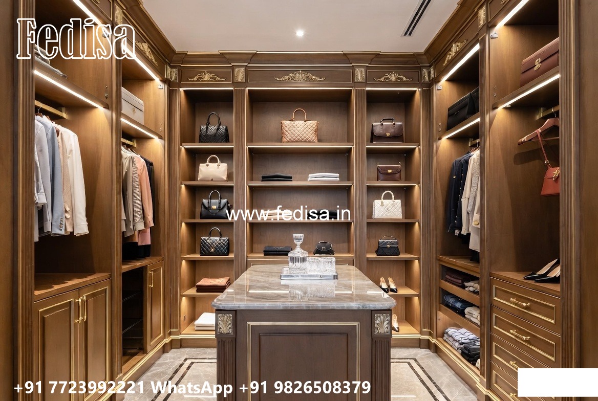 Elegant Wardrobe Design with Custom Shelves No-7364