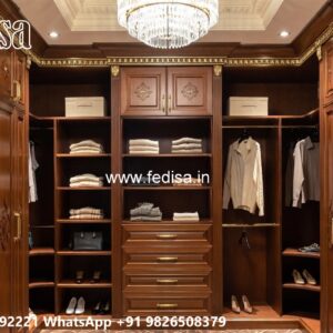 Premium Wardrobe Design with Wooden Texture No-7377