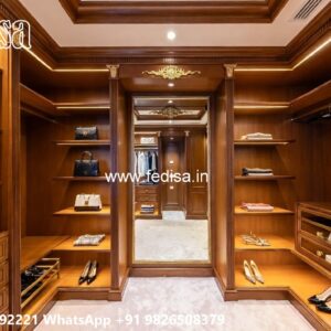 Stylish Wardrobe Design with Decorative Finish No-7382