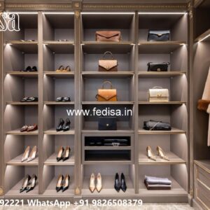 Stylish Wardrobe Design with Sleek Texture No-7411
