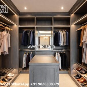Premium Sliding Wardrobe Design with Mirrors No-7424