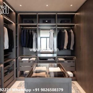 Contemporary Wardrobe Design with Sleek Doors No-7437