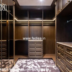 Modern Wardrobe Design with Elegant Shelving No-7454