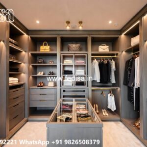 Smart Wardrobe Design with Elegant Interiors No-7459