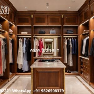 Stylish Wardrobe Design with Custom Features No-7462