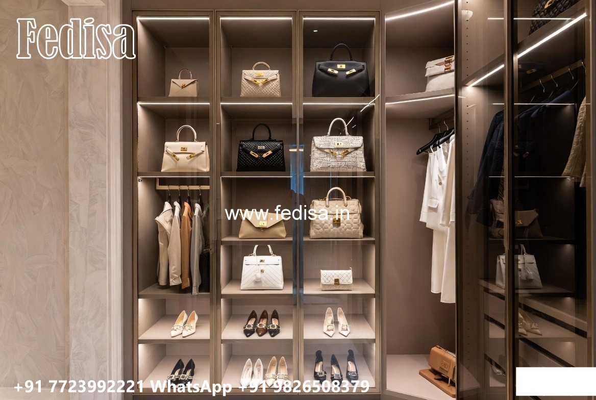 Contemporary Wardrobe Design with Mirror Panels No-7467