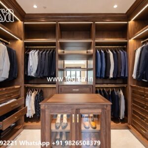 Elegant Wardrobe Design with Modern Mirror Finish No-7479