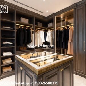 Elegant Classic Wardrobe Design with Carvings No-7796