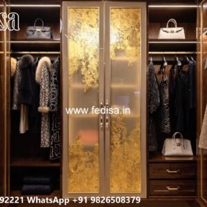 Handcrafted Wooden Wardrobe Design Inspiration No-7809