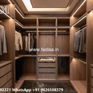 Elegant Master Bedroom Wardrobe Design No-7825