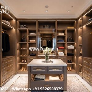 Classic Wardrobe Design with Gold Accents No-7828