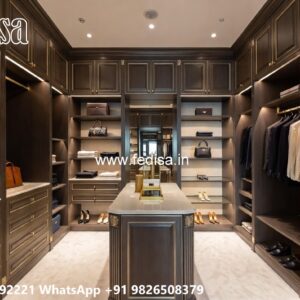 Classic Wooden Wardrobe with Decorative Trim No-7835