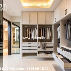 Elegant Closet Design with Wooden Finish No-7901