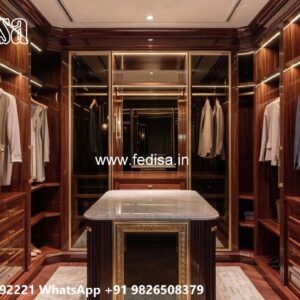 Classic Wardrobe Design with Elegant Shelving No-7961