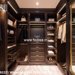 Elegant Wooden Closet with Vintage Charm No-7970