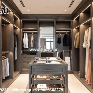 Classic Bedroom Closet with Artistic Carvings No-7972