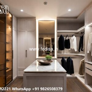 Classic Wardrobe Design with Decorative Mirrors No-7976