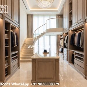 Vintage Closet Design with Premium Wood No-7979
