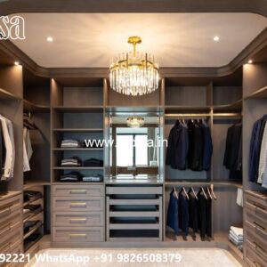 Elegant Bedroom Wardrobe with Rich Finish No-7995