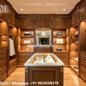Luxury Traditional Wardrobe with Mirror Finish No-8004
