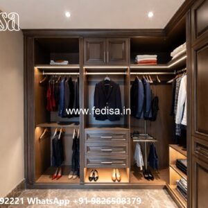 Elegant Bedroom Wardrobe with Vintage Appeal No-8014