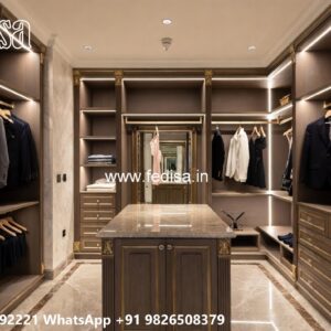 Royal Bedroom Closet with Rich Wood Beauty No-8017