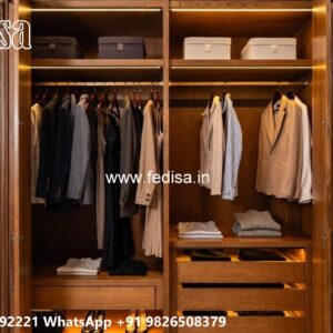 Classic Wooden Wardrobe with Artistic Charm No-8035