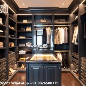 Elegant Wardrobe Design with Decorative Storage No-8037