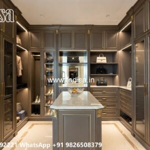 Premium Wardrobe Design with Decorative Details No-8078