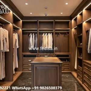 Elegant Bedroom Wardrobe with Decorative Finish No-8083