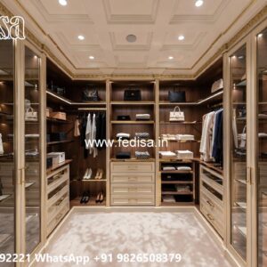Elegant Wooden Wardrobe Design for Master Bedrooms No-8095