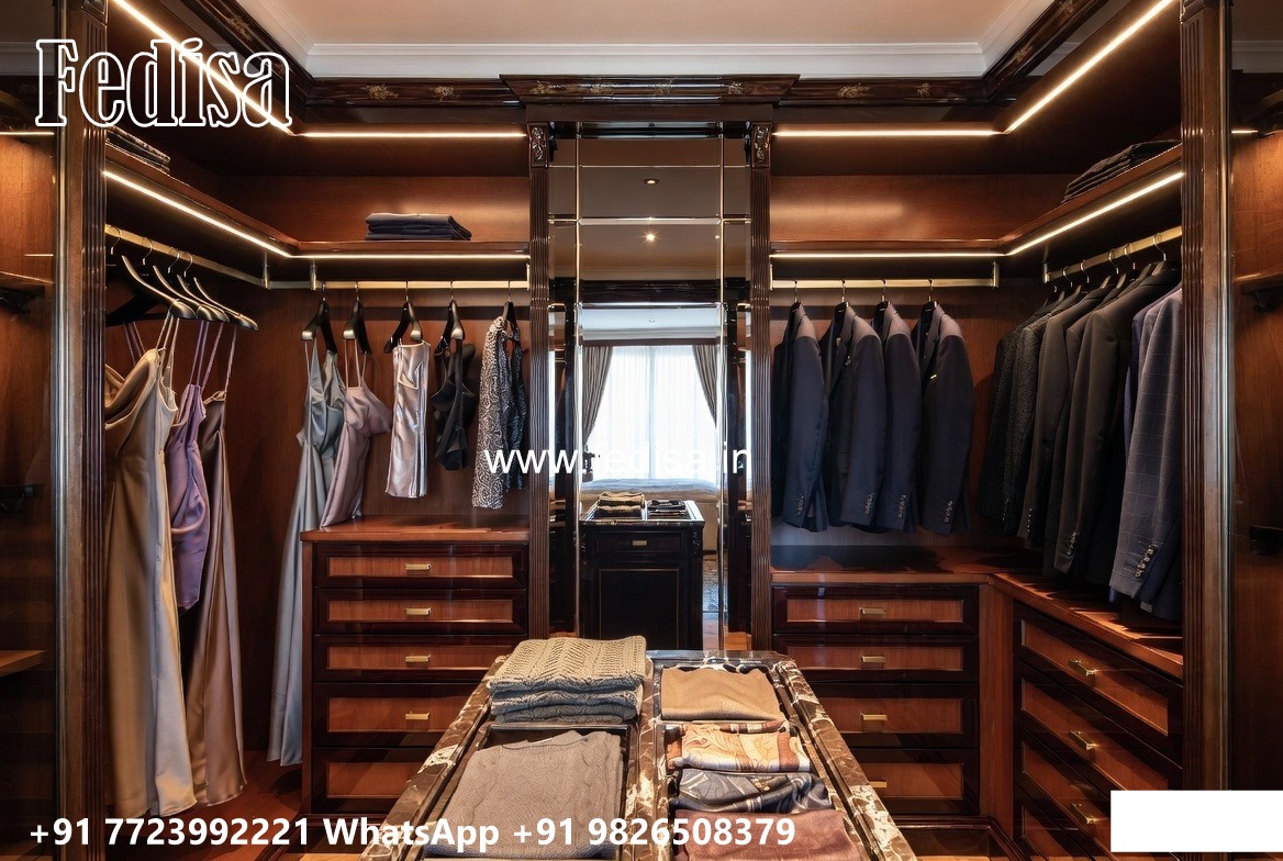Stylish Wardrobe Design with Smart Storage Solutions No-8100