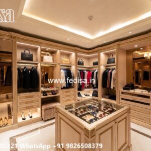 Modern Wardrobe Design with Open Shelving No-8127