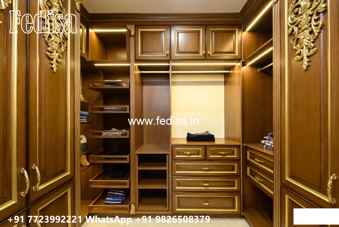 Wooden Wardrobe Design with Elegant Detailing No-8136