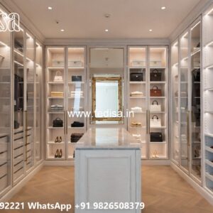 Luxury Wardrobe Design with Decorative Lighting No-8146