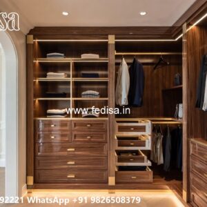 Elegant Wardrobe Design with Mirror Panels No-8165