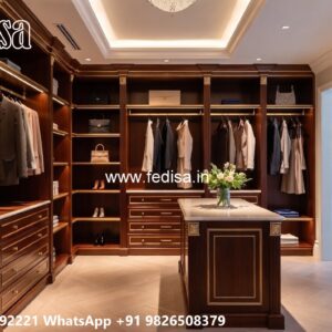 Elegant Wardrobe Design with Smart Features No-8177