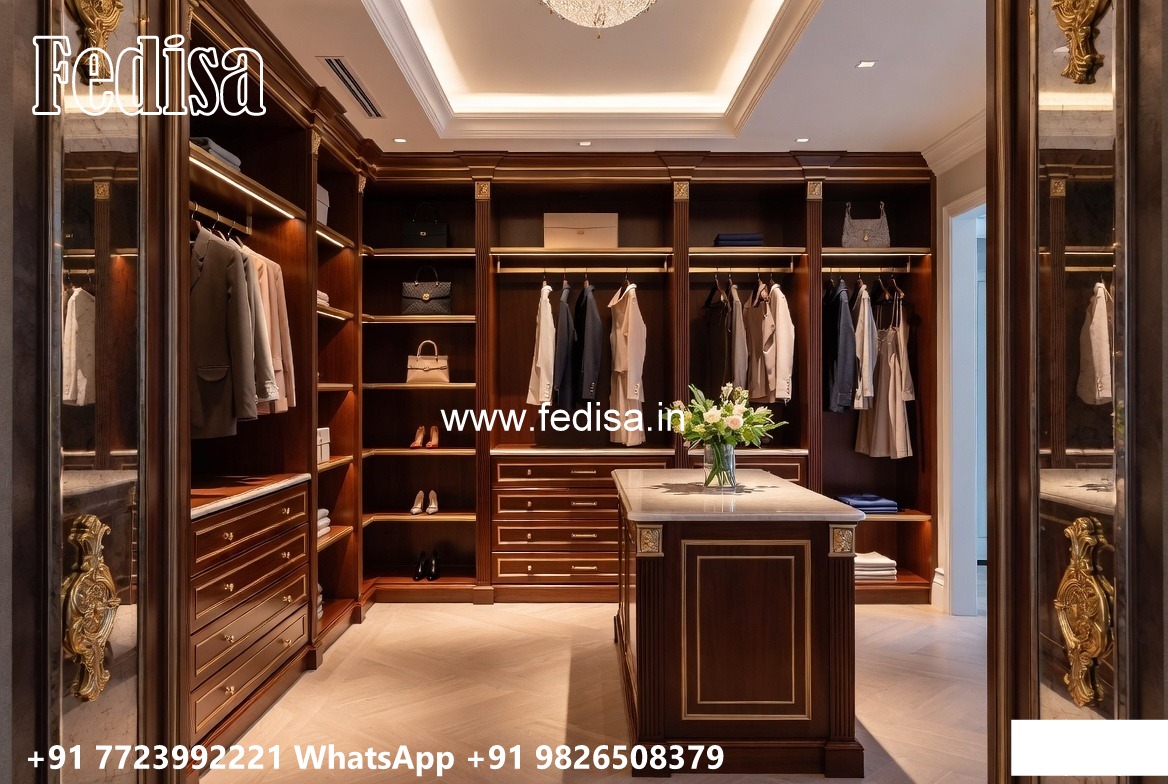 Elegant Wardrobe Design with Smart Features No-8177