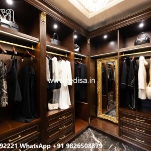 Stylish Wardrobe Design with Mirror Doors No-8253