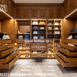 Elegant Wardrobe Design with LED Accents No-8273